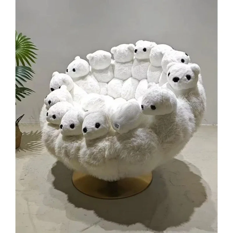 

Modern luxury accent lounge chair, suitable for high-end rotating family seat for infants, suitable for hotels and villas