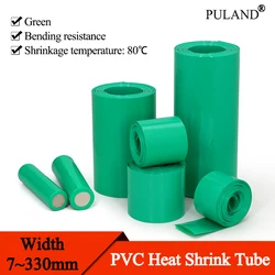 1~20m Green 7mm~330mm PVC Heat Shrink Tube 18650 Lipo Battery Pack Cable Sleeve Lithium Insulated Film Wrap Case Protection