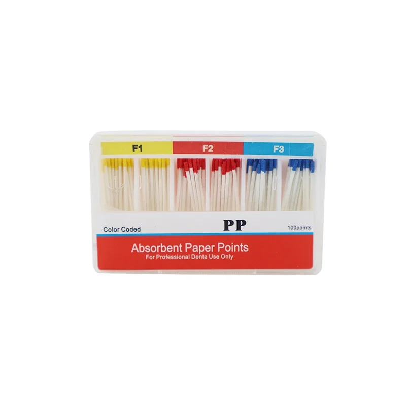 Dentist PP Taper F1-F3 Dental Endodontics Paper Tips Guttahanger Cones Disposable Absorbent Cotton Fiber Poles Paper Points