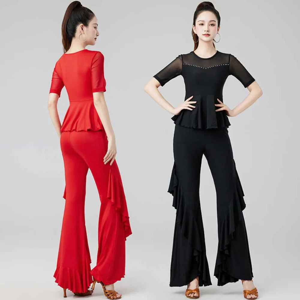 Waltz Ballroom Dance Costume Modern Latin Dancewear Pants Prom Suit Performance Competition Dresses Group Stage Wear Customized