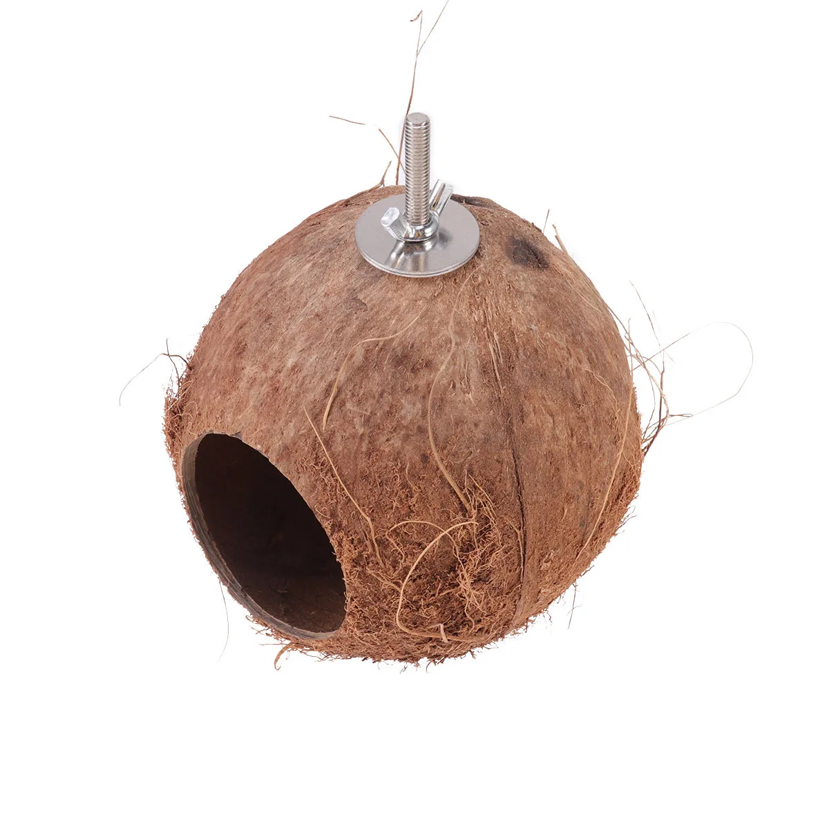 

Pet Sleeping Nest Coconut Shell Design Hanging Cave for Hamster Squirrel Birds Animal Nest Comfortable Natural Living Space