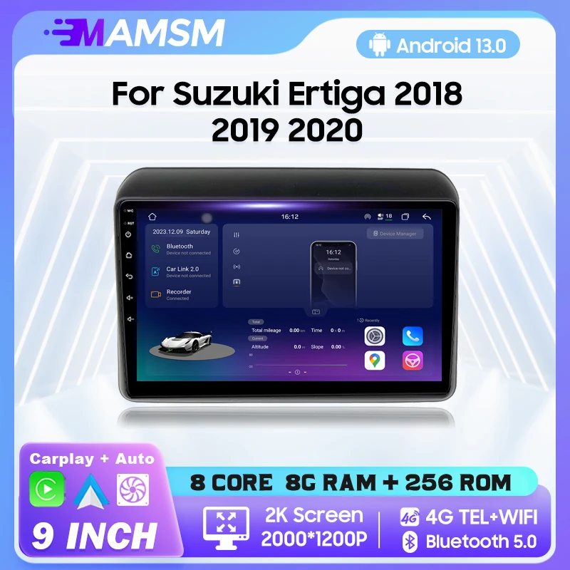 

MAMSM Android 13 2K Car Radio For Suzuki Ertiga 2018-2020 Video Multimedia Bluetooth Player Navigation 4G GPS Carplay Autoradio