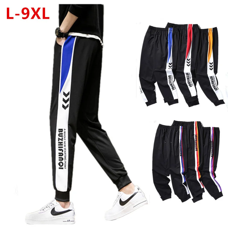 

Men Joggers Plus Size 6XL 7XL 8XL 9XL Stretched Hiphop Harem Sweapants Boys Teenager Trousers Sports Hip Hop Man Jogging Jogger