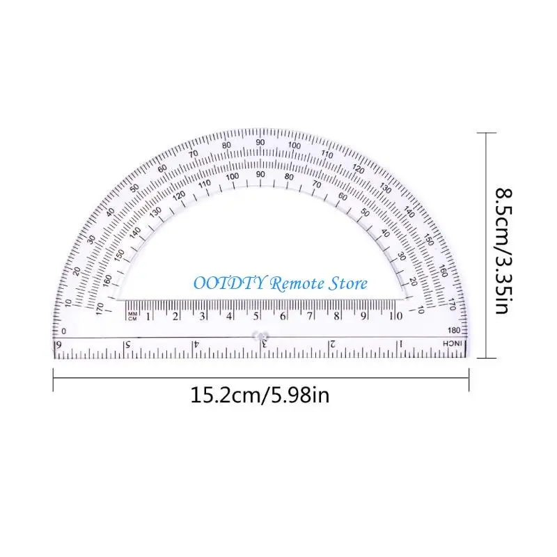 5pcs Mathematik -Langteile 180 Grad Kunststoff -Protraktor 6 -Zoll -Protraktoren für die -Erstellung,