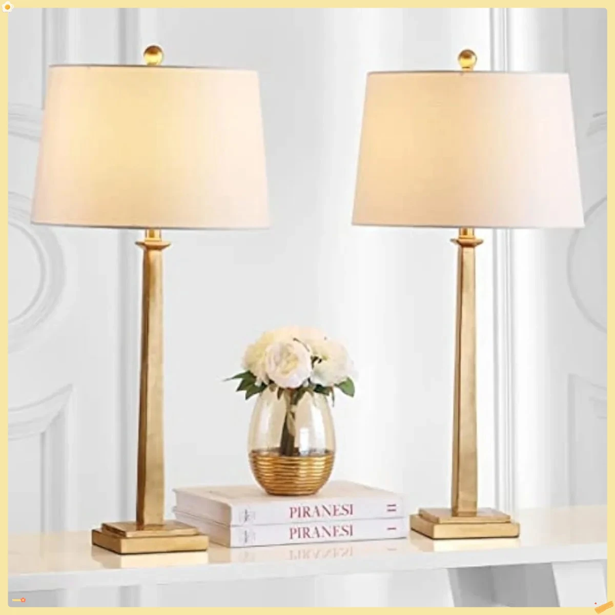 مجموعة الإضاءة 32 بوصة لغرفة النوم وغرفة المعيشة والمكتب المنزلي ومنضدة مجموعة مصابيح الطاولة مكونة من 2 (متضمن لمبات LED)