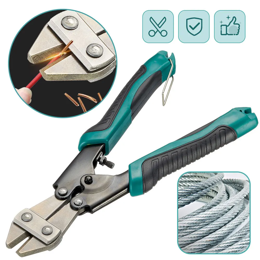 Steel Bar Cutting Pliers with Non-Slip Handle Labor-Saving Wire Shears Multi-Function for Cutting Steel Iron Wire