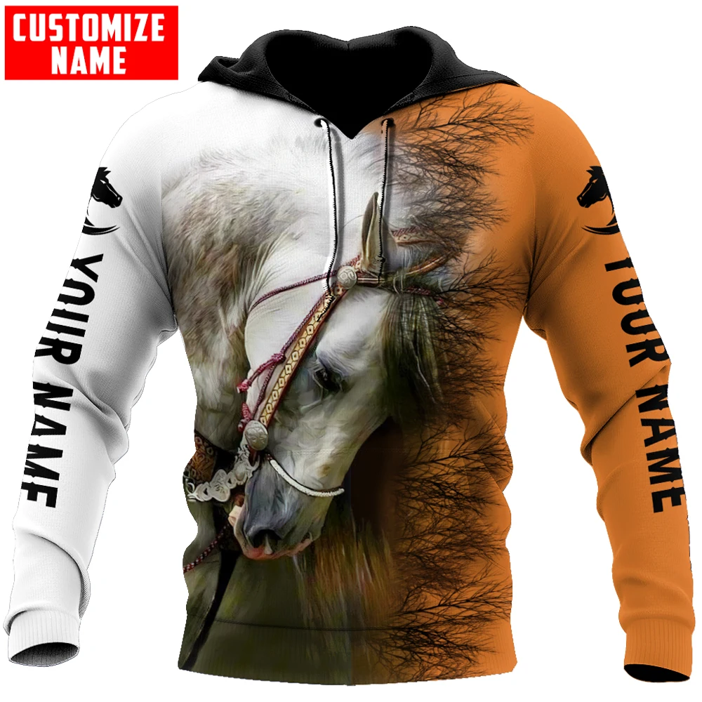 

Personalized Name Premium Love Horse 3D Printed Mens hoodies & Sweatshirt Autumn Unisex zipper Hoodie Casual Sportswear DW893