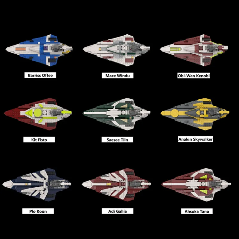 star battle1177PCS MOC Mace Windu's Stealth Starfighter Creative building blocks Educational toys Children's gifts Ornaments
