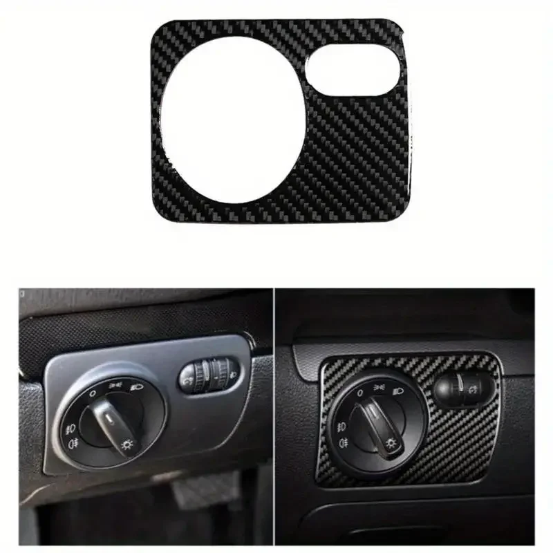

New Carbon Fiber Sticker For Headlight Switch Control Frame, Anti Scratch And Convenient Volkswagen Golf 6 R MK6 Scirocco 09-16