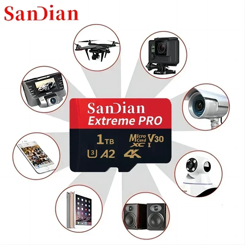 Original Micro TF SD Card Mini SD Class10 128GB 256GB 512GB High Speed Write Super Compatibility Phone Camera Meomory Card