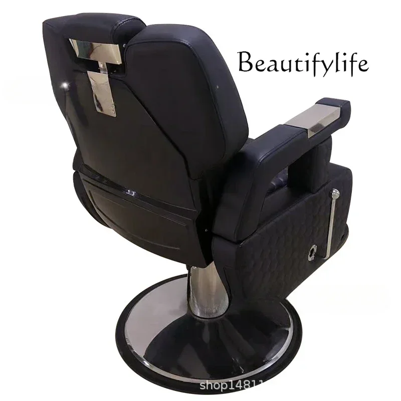 80 L High-End Men's Barber Shop Can Put down Retro Oil Head Shaving Chair Lifting Hair Cutting Chair