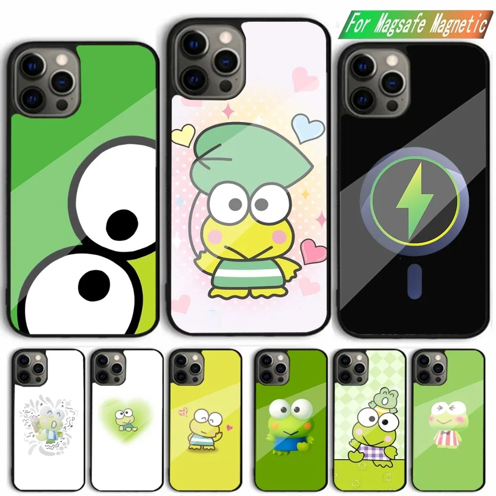 Frog K-KeroS K-KeroppiS Phone Case For iPhone 15,14,13,12,11,Plus,Pro,Max Mini Magsafe Magnetic Wireless Charging