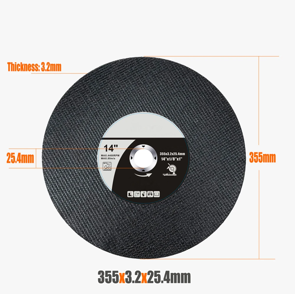 

355 мм отрезной круг 355*3,2*25,4 мм отрезной круг по металлу, дизайн из легированной стали, резка и полировка, простота установки