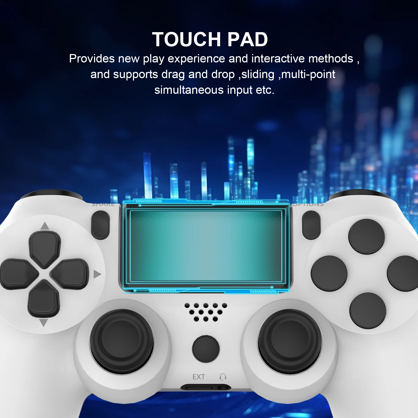 Wireless Controller Bluetooth No Delay Gamepad For PS4 PS3 Console PC Joysticks Six-axis Dual Vibration With Touchpad