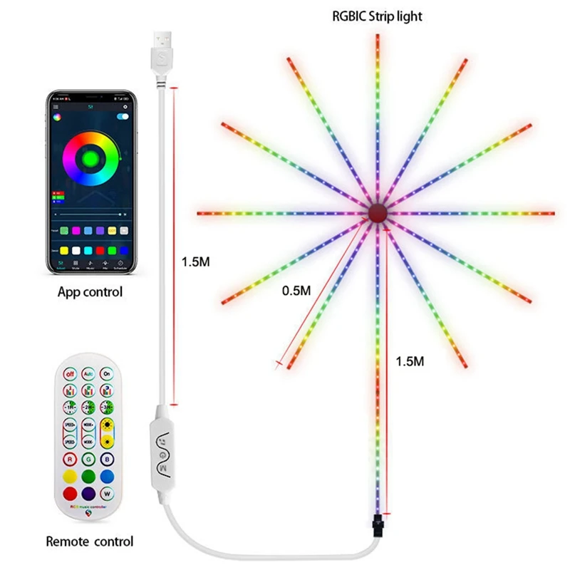 Night Lamp RGB Music Sound Sync Bluetooth APP LED Strip Magic Color Ambient Light For Home Bedroom Decor Gift