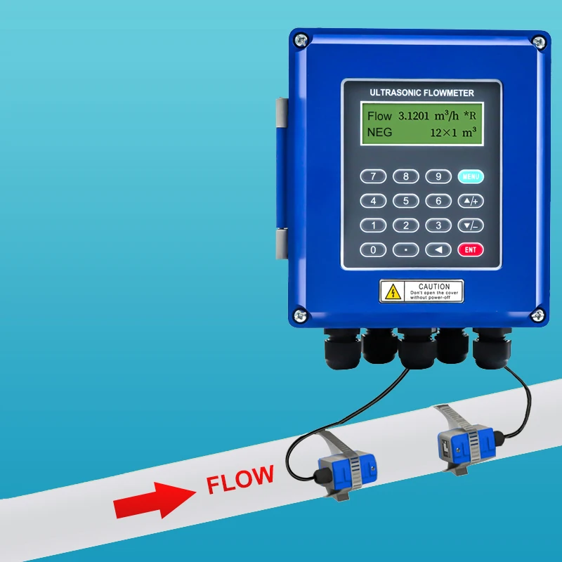 China 4g Gprs Irrigation Ultrasonic Water Flow Meter Rs485 Wifi Lora Remote Reading Doppler Wall Mounted Ultrasonic Flow Meter