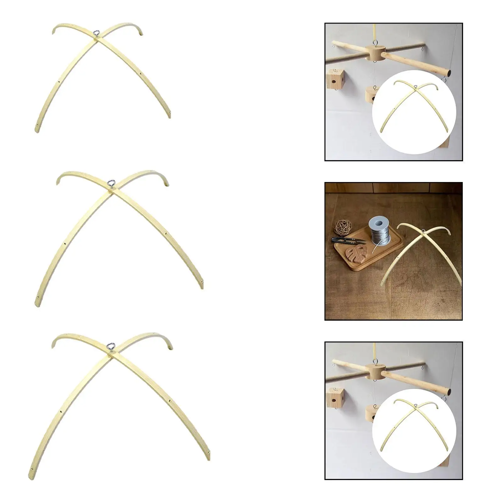 

Mobile Hanging Frame Easy Installation Accessories Sturdy Toy DIY Wind Chime Crafts for Hanging Rattle Baby Shower Birthday Crib
