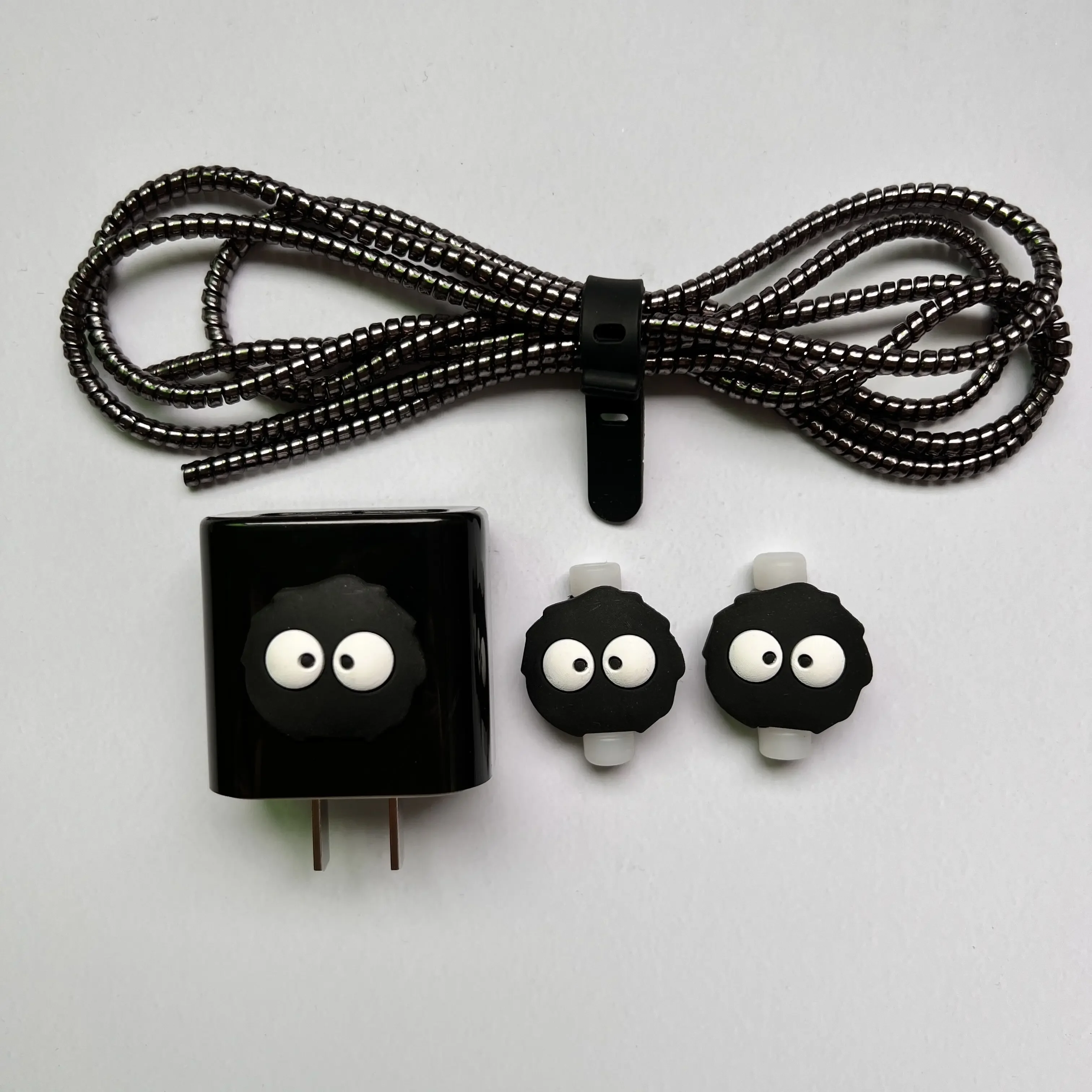 Juego de enrollador de Cable de Marvel de dibujos animados para iPhone 11, 12, carga rápida, enchufe de 18/20 W, cargador de línea de datos,