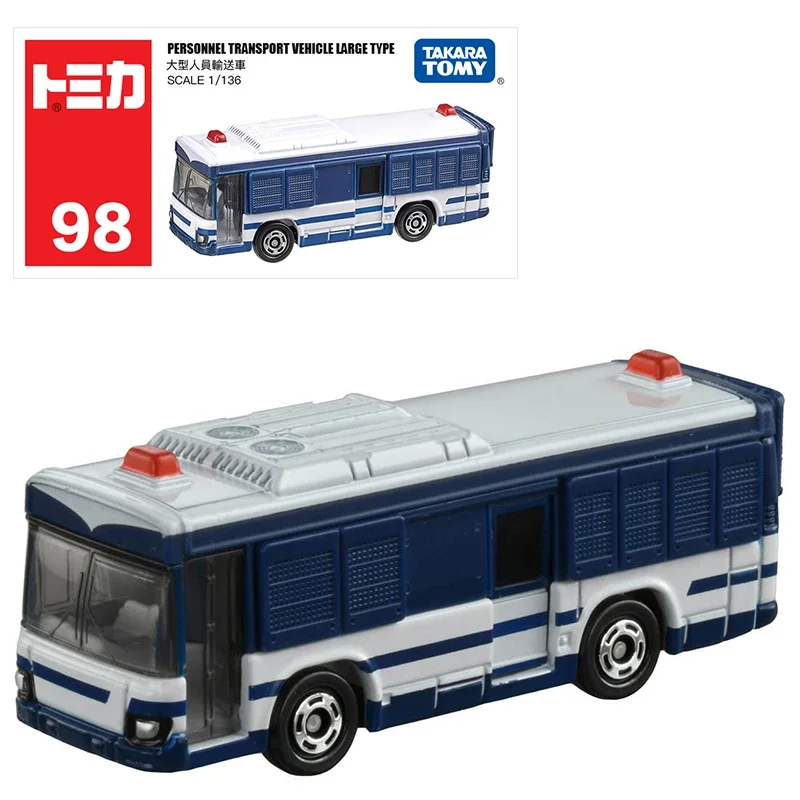 

Takara Tomy Tomica No.98 Personnel Transport Large Bus 1/136 Alloy Cars Diecast Metal Model Kids Xmas Gift Toys for Boys