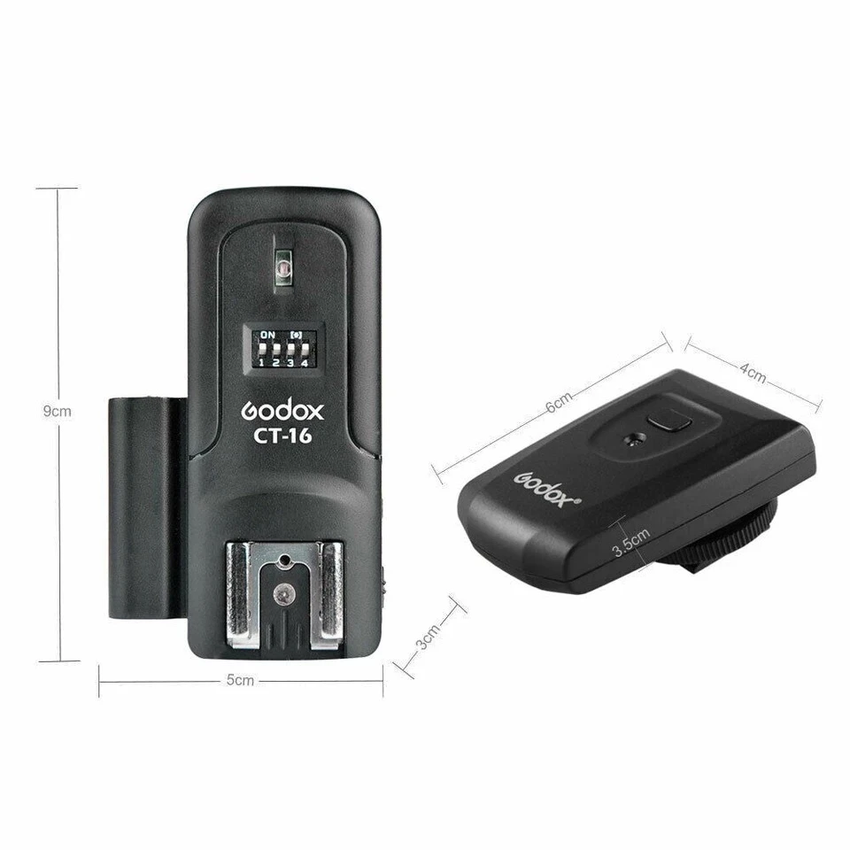 Godox CT-16 16 Channels Wireless Radio Flash Trigger for Canon Nikon Pentax DSLR Camera Studio Flash  Transmitter + Receiver