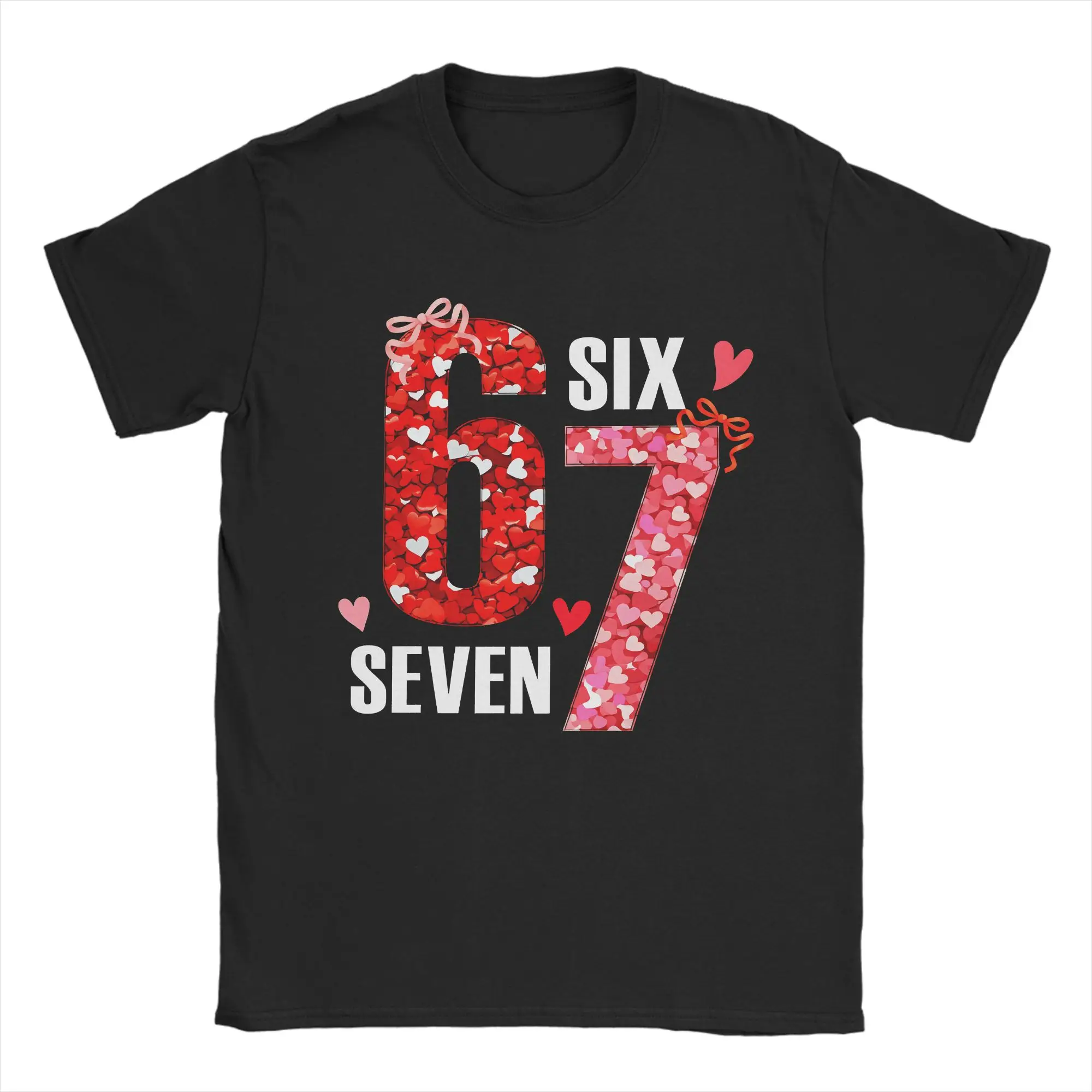 

Мужская футболка с принтом на День святого Валентина, 6 7, хлопковая одежда, уникальная футболка с коротким рукавом и круглым вырезом, футболки с принтом