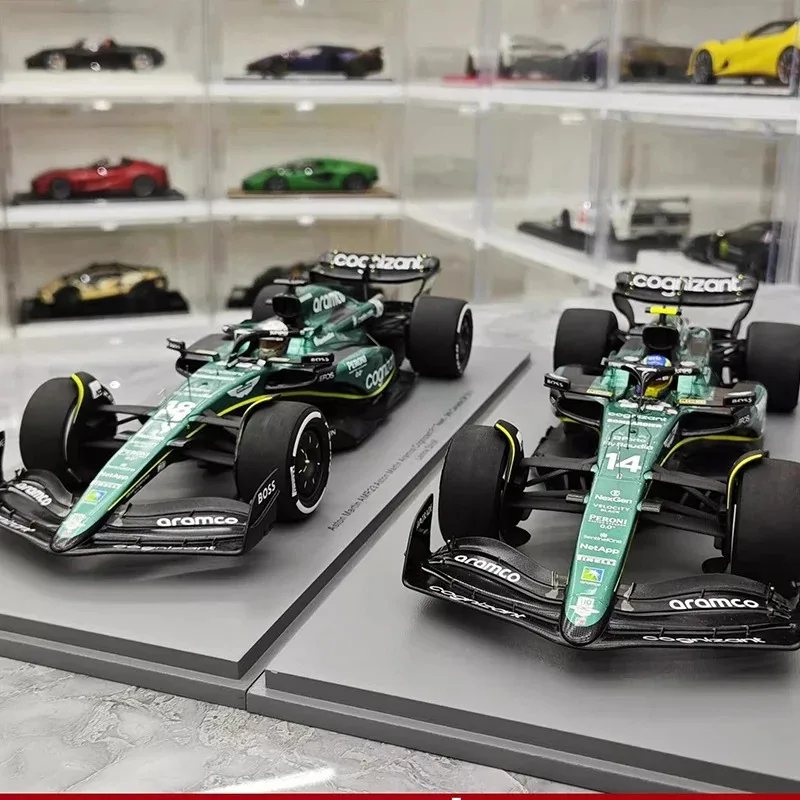 

Spark 1/18 2023 Canadian GP AMR23 F1 Model Fernando Alonso Lance Stroll, Premium Simulation Display Collectible Gifts for Boys