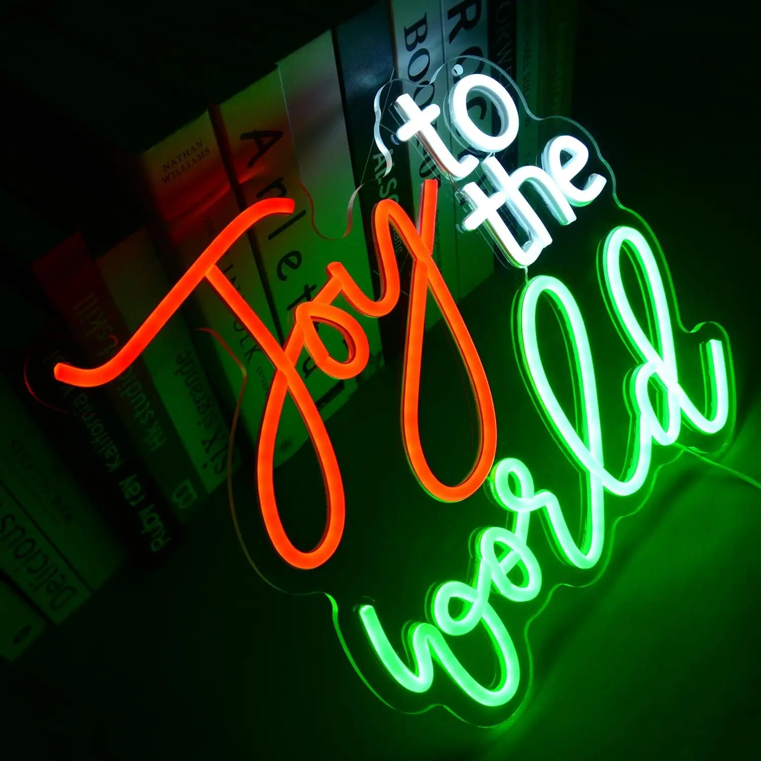 Joy to the World Neon Sign USB Dimmable LED Neon Light for Thanksgiving New Year's Day Xmas Party Countdown Party Decor