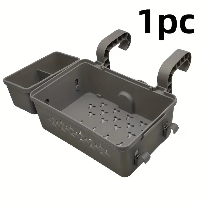 

Portable Poolside Storage Basket Tray with Cup Holder for above Ground Pools Outdoor Pool Accessories