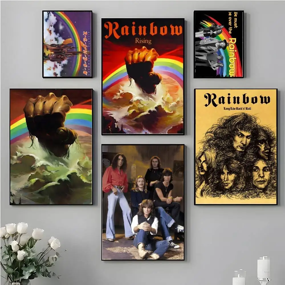 Hot Rock Band R-RainbowsS Poster Wall Art Print Art Suitable For Living Room Bedroom Bar Parlor Home Decoration Gift