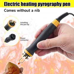 Electric Soldering Iron Pen Anti-slip Pyrography Tool Wood Burning Machine Pyrography Pen Carving Soldering Electrocautery Pen
