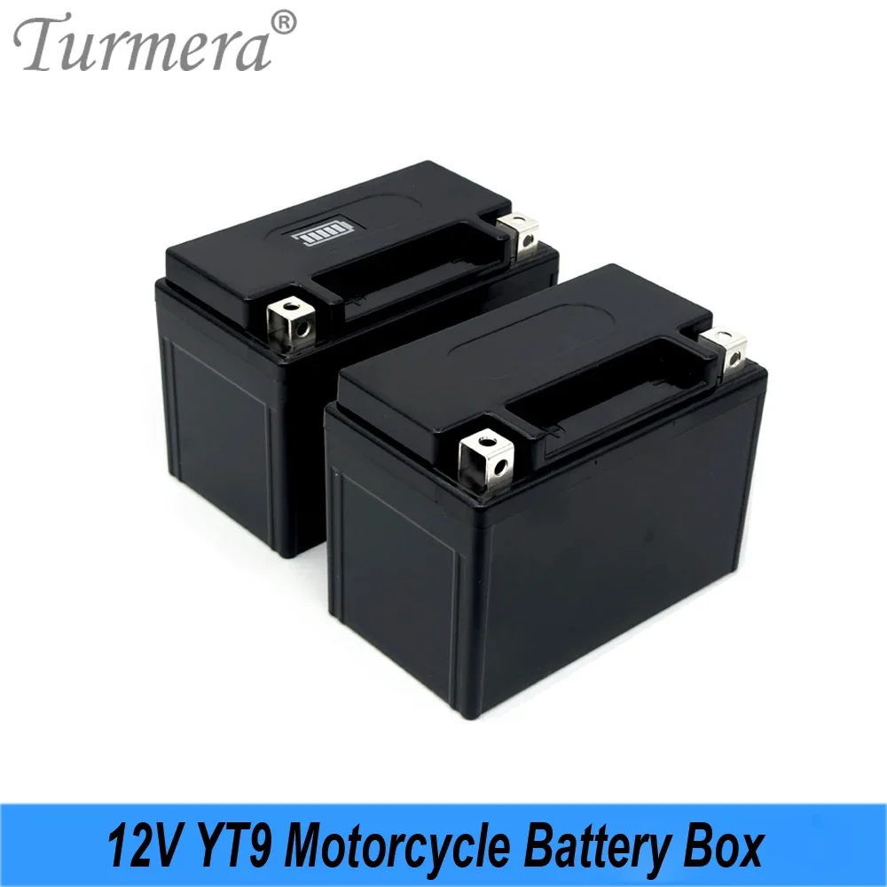 Turmera 12V 9A YT9 Motorcycle Battery Storage Box for Replace 12V Lead-Acid Battery Use(only Empty Box,No Battery)