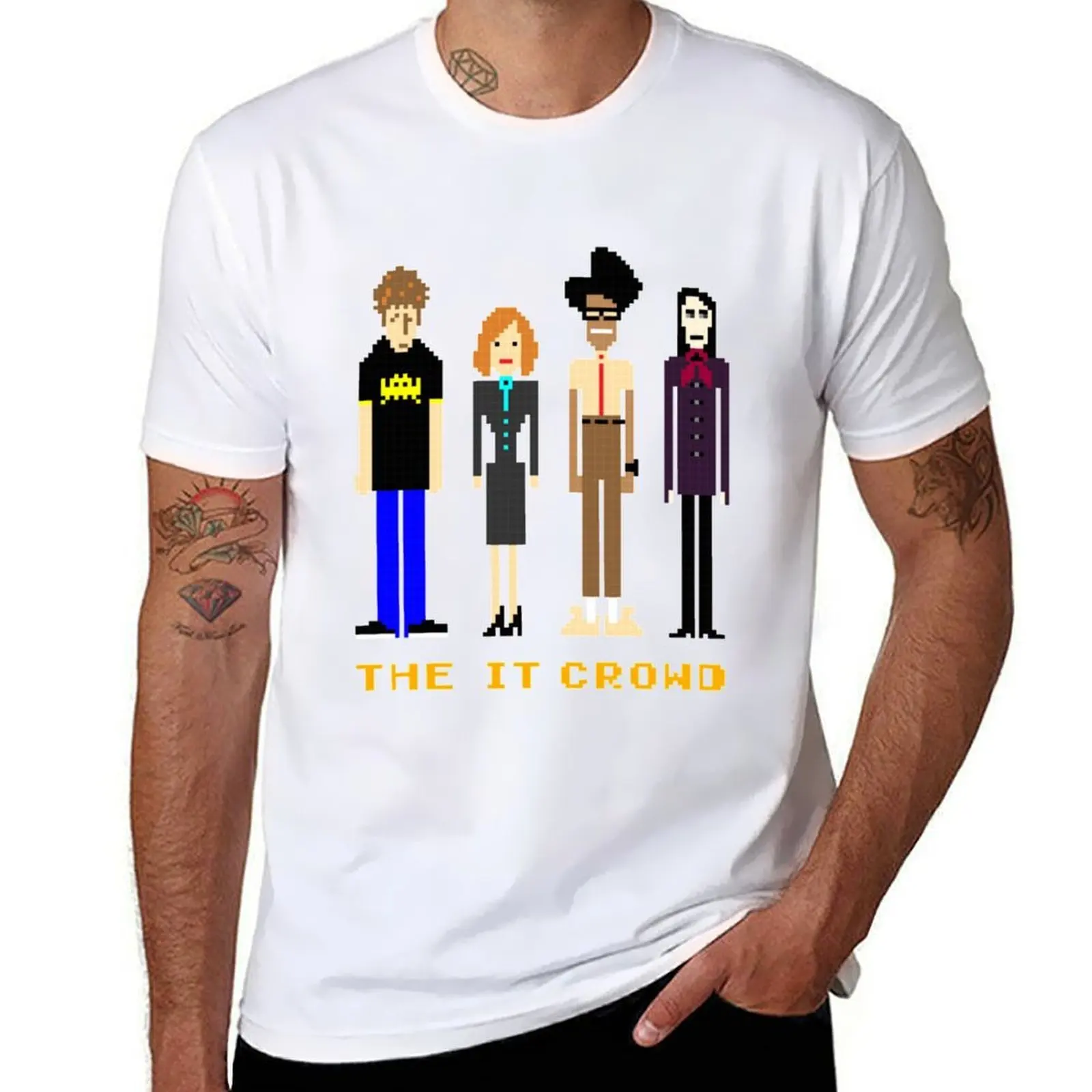 

Футболка IT Crowd Pixels, забавные футболки, хлопковая мужская футболка, летняя футболка