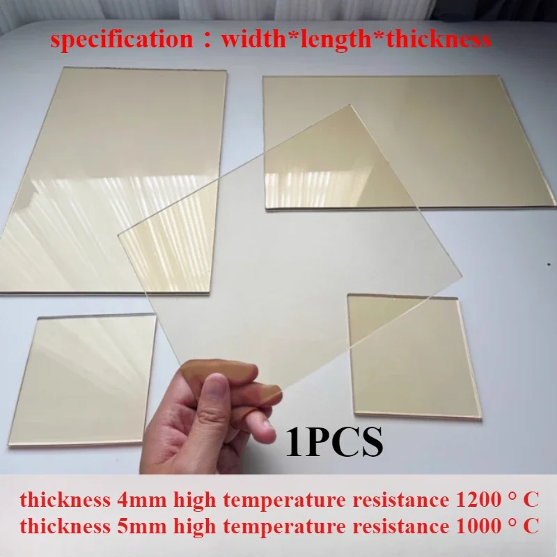 Fireplace door glass High temperature resistant Glass1200/1000°C fireplace wood stove transparent microcrystalline ceramic glass