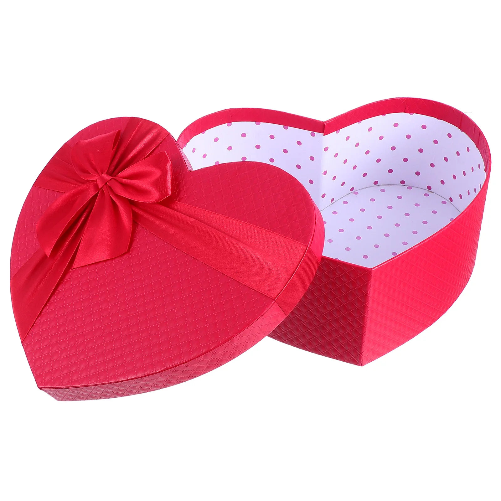 1pc Red Heart Gift Box Candy Box Paper Heart Shaped Gift Packing Box With Cover And Ribbon For Wedding Bridal Shower Mothers Day