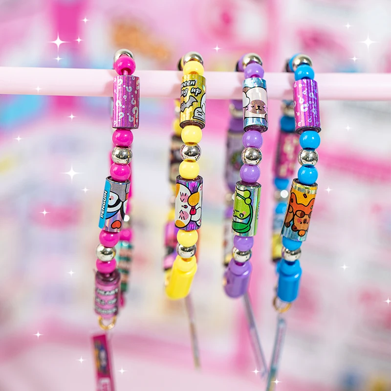 

Kawaii Sticker Bead Bracelets for Creative Scrapbooking, Collage, Craft, Office, Phone Cases, Planner & Gifts