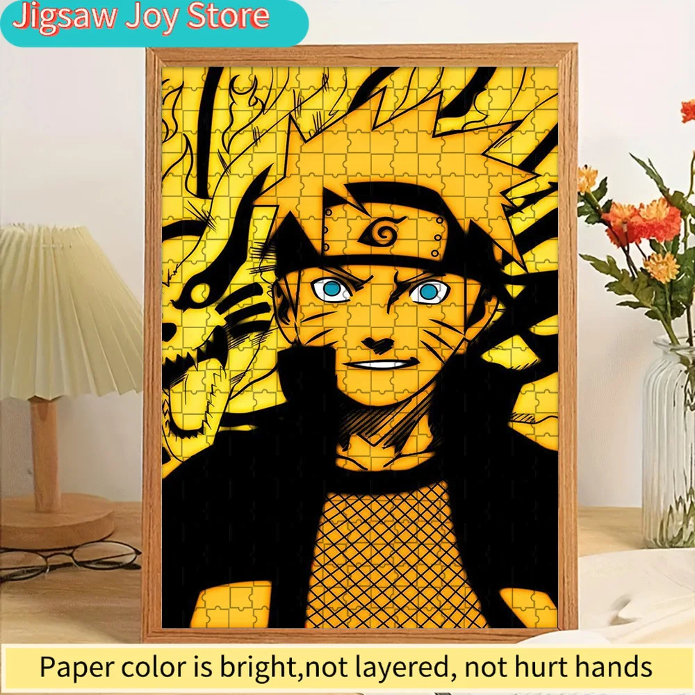 

Anime Naruto Uzumaki Kurama Nine-Tails Paper Jigsaw Puzzle, Cartoon Character Paper Puzzle, Educational Toy and Home Wall Decor