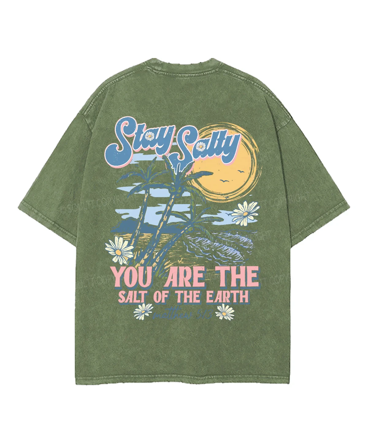 

Футболка унисекс Stay Salty Double Sided Unisex Washed Christian – Soultt