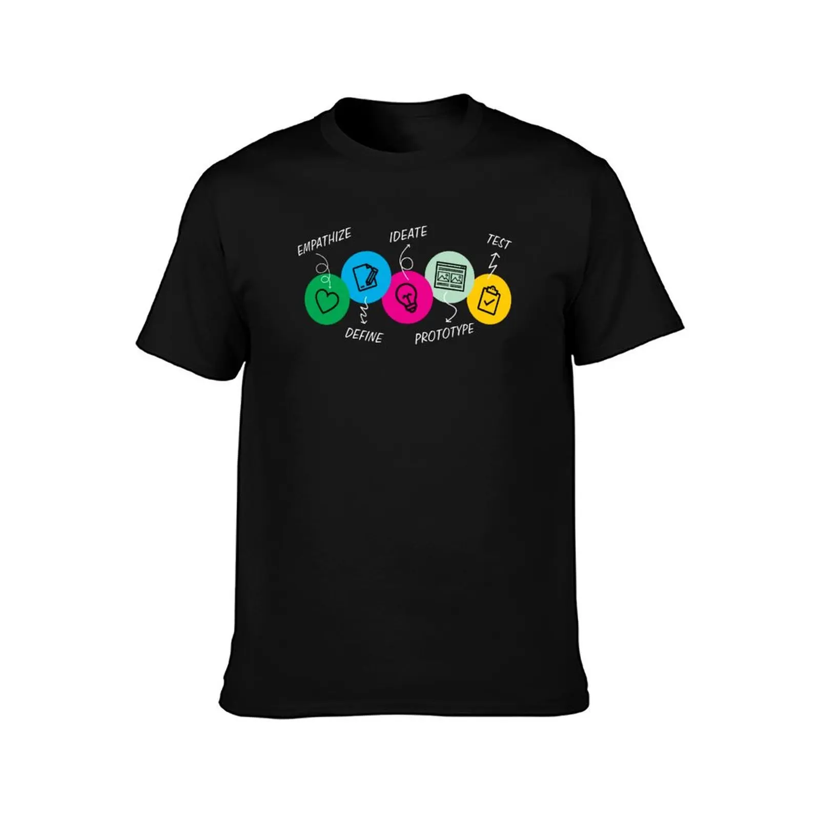 UX Design Process - UX/UI Designer T-Shirt Abstract Pattern Print Top T-Shirt