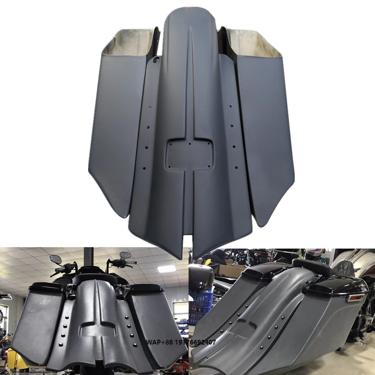 

TCMT 7-дюймовые удлиненные боковые кофры-фендеры для мотоциклов Touring Baggers 2014-2020 из стеклопластика, с бесплатной крышкой для кофра