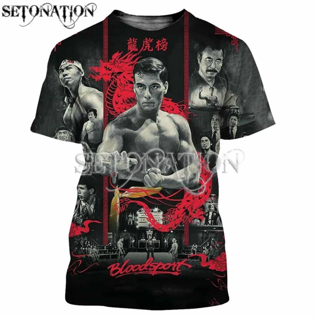 Jean claude Van Damme Bloodsport customize men women fashion cool 3D print t-shirts Harajuku style tshirt streetwear summer tops