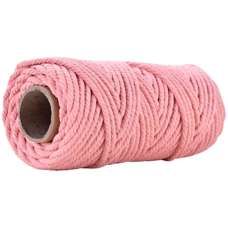 Macrame Cotton Cord 5mmx50m Boho Macrame Rope 3 Twisted for Wall Hanging Hangers Crafts Gift Wrapping Wedding Decor