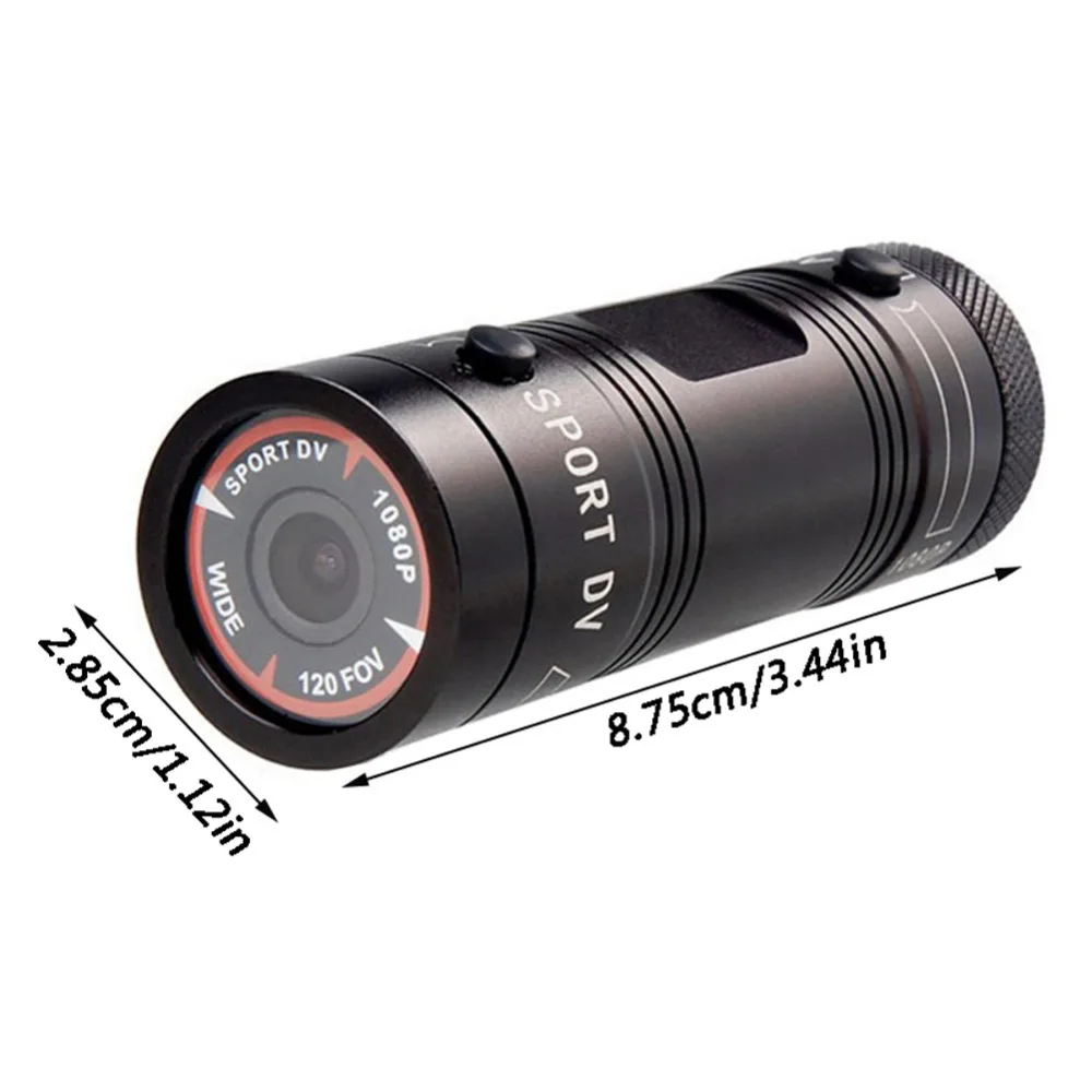 FHD 1080P Mini Camera Sport DV Action Sports Camera Flashlight Helmet Video Ideal For Bike Cycle Motorcycle Waterproof Camcorder