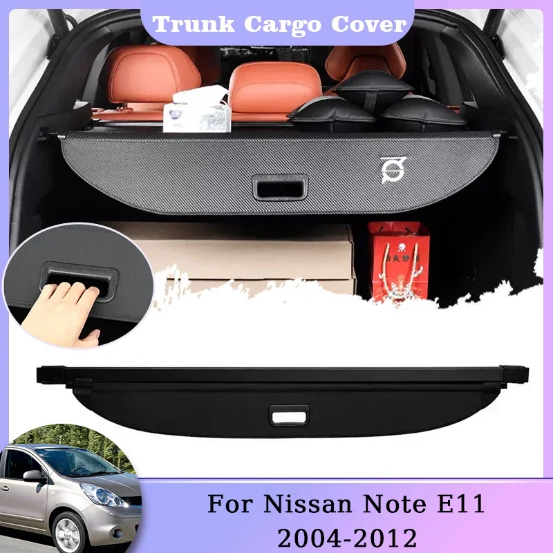 Car Rear Trunk Cargo Cover For Nissan Note E11 2004 2005 2006 2007 2008 2009 2010 2011 2012 Retractable Security Shades Curtain