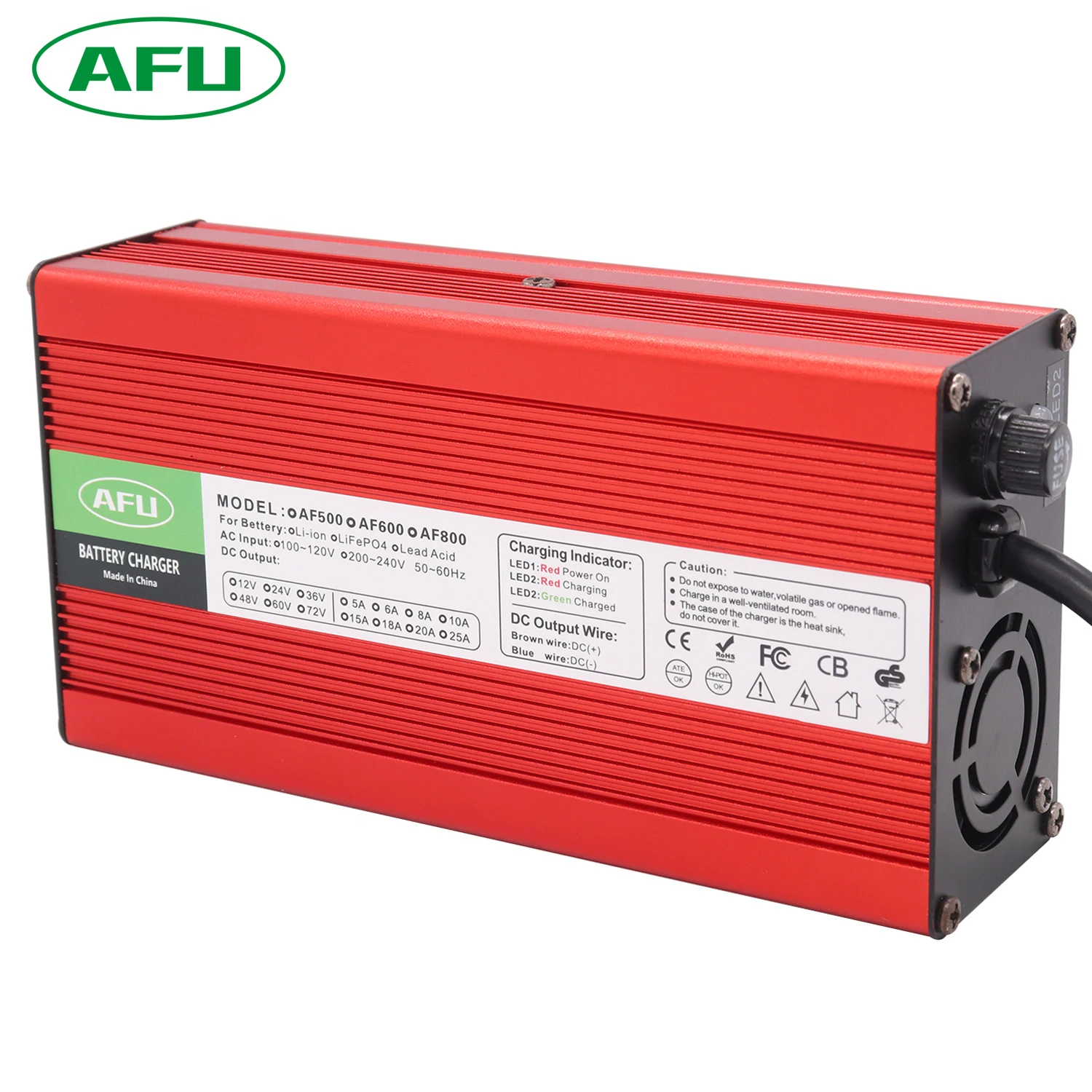 

AFU 84V 5A Lithium Battery Charger For 72V 74V 20S Li-Ion Lipo Battery Pack Smart Charger