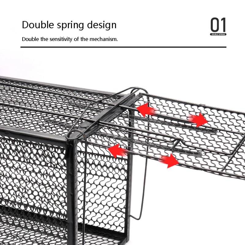 /TPz/Animal Cage Trap Folding Humane Cat Trap Iron With Handle For Stray Dogs Rabbits Foxes Squirrels Groundhogs Live