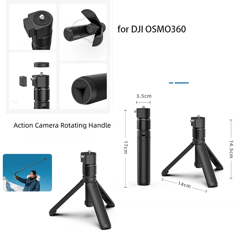 

Rotating handle suitable for DJI OSMO360 camera suitable for Insta360 X4 X5 selfie stick handle