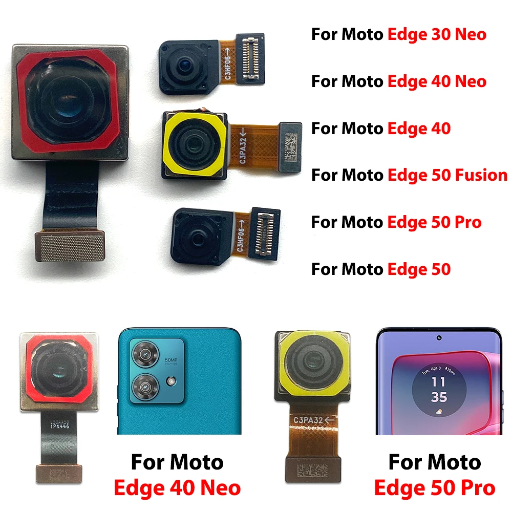 Front Selfie Back Camera For Moto Edge 30 Neo Edge 50 Fusion Edge 50 Pro G13 Main Facing Camera Module Flex Cable Spare Parts