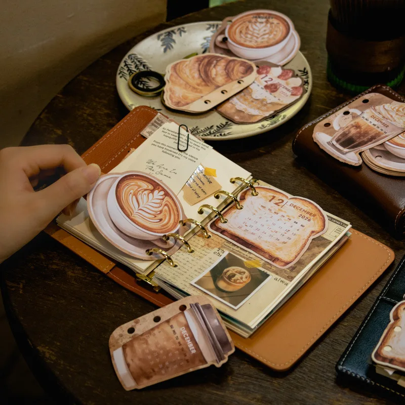 

12pcs/lot Memo Pads Material Paper 365 Days of Coffee and Bread Collection Journal Scrapbooking Card Background Decoration Paper