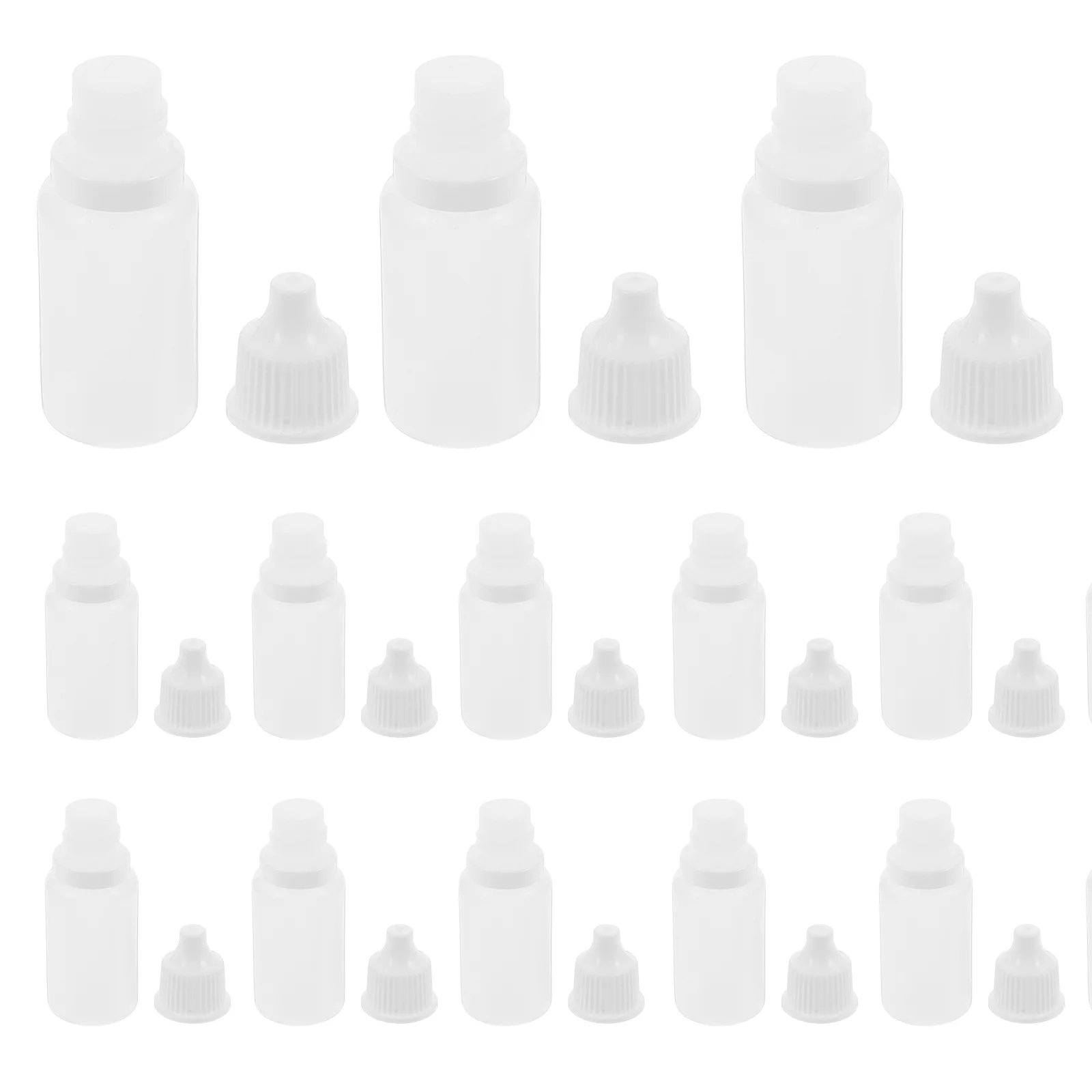 

50 Pcs 10ml Empty Plastic Squeezable Dropper Bottles Eye Liquid Dropper Dropping Bottles (White) liquid dropper bottle