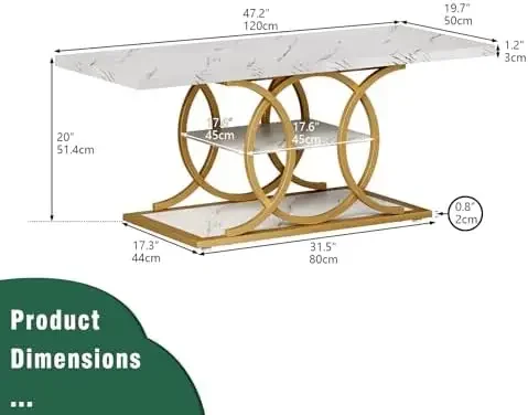 Rustic Coffee Table with Storage ern 3 Tier Center Living Room Table Faux Marble Wooden Rec Cocktail Tea Table for